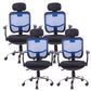 Modern Desk Chair Mesh Computer Chair High-Back Chair with Wheels and Pillow Blue 4 Piece Set Clearhalo 'furn' 'furn_office_chair' 'Furniture' 'Office Chairs' 'Office Furniture' 'office_chair' 6459801