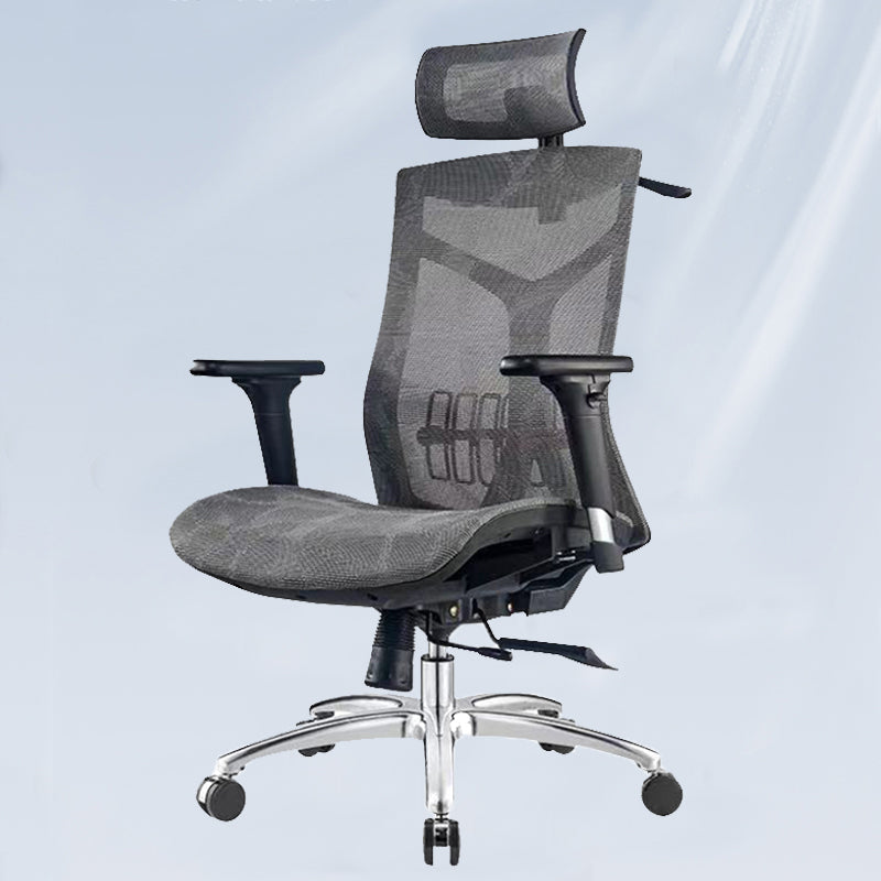 Moderner Schreibtischstuhl Mesh Computerstuhl in Rot/Schwarz/Grau-Hochverdachsstuhl mit Rädern