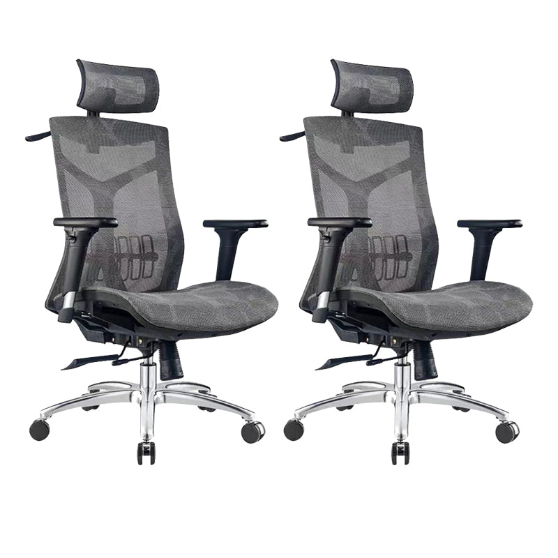 Moderner Schreibtischstuhl Mesh Computerstuhl in Rot/Schwarz/Grau-Hochverdachsstuhl mit Rädern