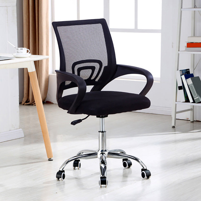 Modern Fixed Arms Conference Chair Mesh-back Chair for Office Clearhalo 'furn' 'furn_office_chair' 'Furniture' 'Office Chairs' 'Office Furniture' 'office_chair' 6459936