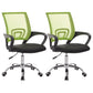 Modern Fixed Arms Conference Chair Mesh-back Chair for Office Green 2 Piece Set Casters Included Clearhalo 'furn' 'furn_office_chair' 'Furniture' 'Office Chairs' 'Office Furniture' 'office_chair' 6459941