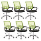 Modern Fixed Arms Conference Chair Mesh-back Chair for Office Green 6 Piece Set Casters Included Clearhalo 'furn' 'furn_office_chair' 'Furniture' 'Office Chairs' 'Office Furniture' 'office_chair' 6459944