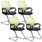 Modern Fixed Arms Conference Chair Mesh-back Chair for Office Green 4 Piece Set Casters Not Included Clearhalo 'furn' 'furn_office_chair' 'Furniture' 'Office Chairs' 'Office Furniture' 'office_chair' 6459964