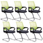 Modern Fixed Arms Conference Chair Mesh-back Chair for Office Green 6 Piece Set Casters Not Included Clearhalo 'furn' 'furn_office_chair' 'Furniture' 'Office Chairs' 'Office Furniture' 'office_chair' 6459965