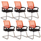 Modern Fixed Arms Conference Chair Mesh-back Chair for Office Orange 6 Piece Set Casters Not Included Clearhalo 'furn' 'furn_office_chair' 'Furniture' 'Office Chairs' 'Office Furniture' 'office_chair' 6459969