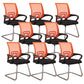 Modern Fixed Arms Conference Chair Mesh-back Chair for Office Orange 8 Piece Set Casters Not Included Clearhalo 'furn' 'furn_office_chair' 'Furniture' 'Office Chairs' 'Office Furniture' 'office_chair' 6459970
