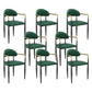 Modern Armless Backrest Counter Stool Iron Bar Stool with Cushion for Dining Room
