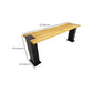 Table de bar rectangulaire industrielle Table de salle à manger de bar en bois massif de pin avec double piédestal