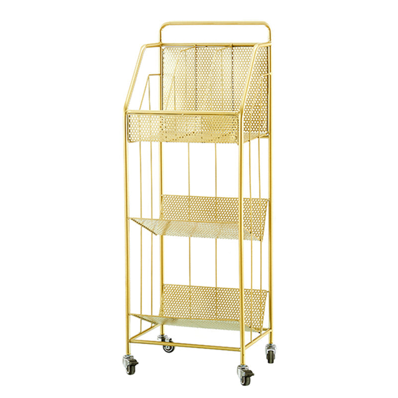 Glam Antique Finish Bookshelf Metal Etagere Shelf Bookcase with Shelves Clearhalo 'Bookcases' 'furn' 'furn_bookcases' 'Furniture' 'Office Furniture' 6460008