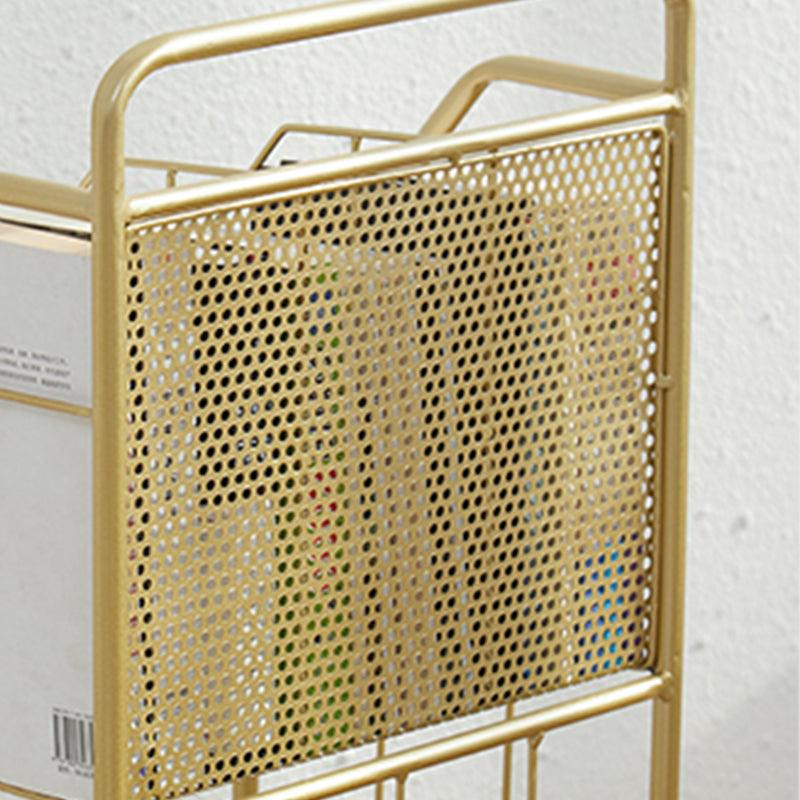 Glam Antique Finish Bookshelf Metal Etagere Shelf Bookcase with Shelves Clearhalo 'Bookcases' 'furn' 'furn_bookcases' 'Furniture' 'Office Furniture' 6460011