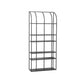 Industrial Metal Bookcase Etagere 5 Shelves Open Back Bookshelf