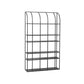 Industrial Metal Bookcase Etagere 5 Shelves Open Back Bookshelf