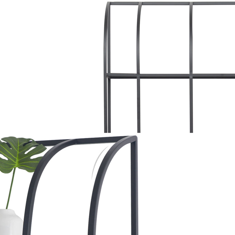 Industrial Metal Bookcase Etagere 5 Shelves Open Back Bookshelf