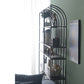 Industrial Metal Bookcase Etagere 5 Shelves Open Back Bookshelf