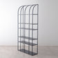 Industrial Metal Bookcase Etagere 5 Shelves Open Back Bookshelf