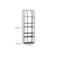 Industrial Metal Bookcase Etagere 5 Shelves Open Back Bookshelf