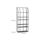 Industrial Metal Bookcase Etagere 5 Shelves Open Back Bookshelf
