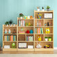 Modern Standard Bookcase Wooden Closed Back Bookshelf with Shelves