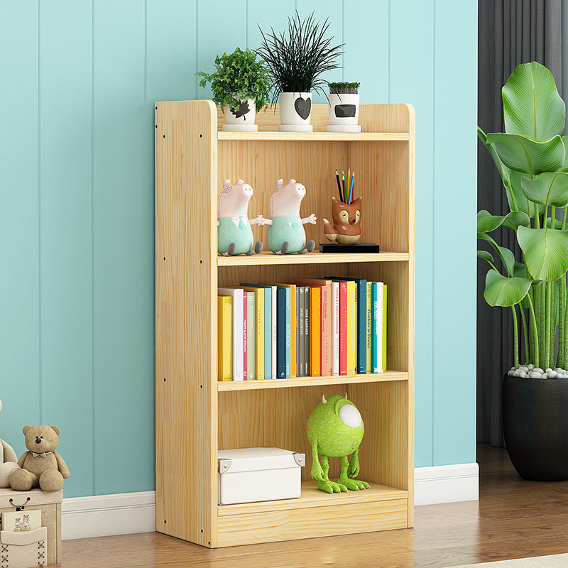 Modern Standard Bookcase Wooden Closed Back Bookshelf with Shelves