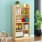 Modern Standard Bookcase Wooden Closed Back Bookshelf with Shelves