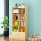 Modern Standard Bookcase Wooden Closed Back Bookshelf with Shelves