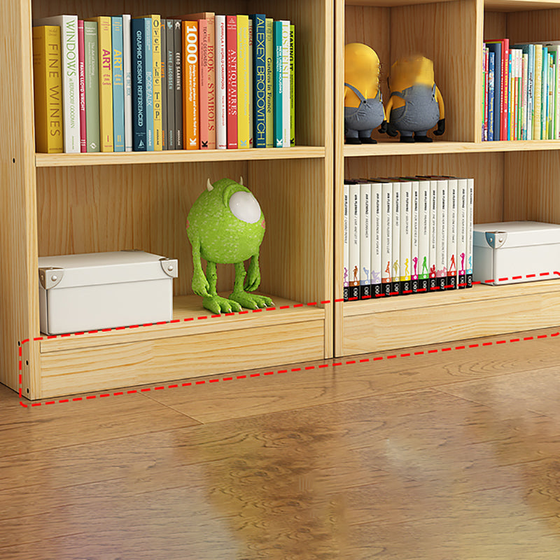 Modern Standard Bookcase Wooden Closed Back Bookshelf with Shelves