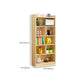 Modern Standard Bookcase Wooden Closed Back Bookshelf with Shelves