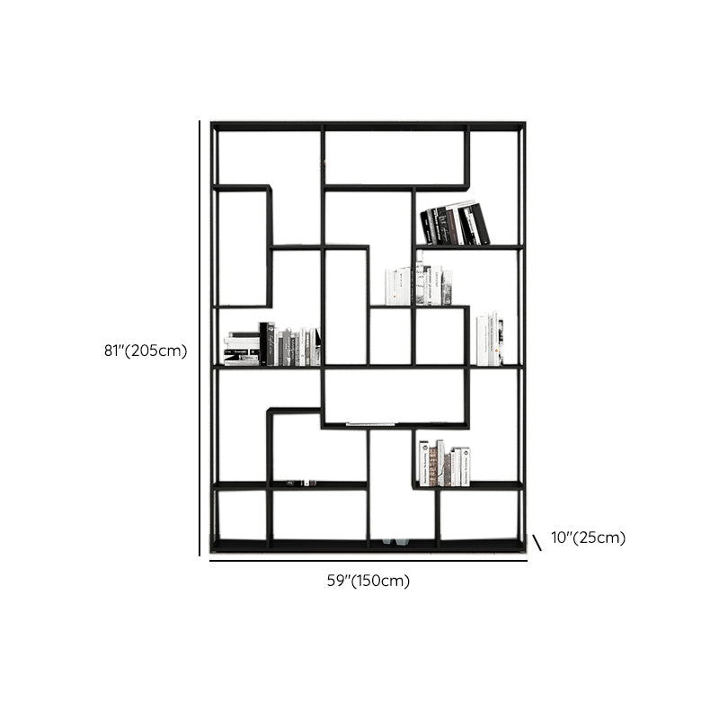 9.8" W Industrial Antique Finish Shelf Bookcase Etagere Metal Bookshelf