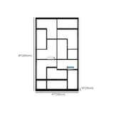 9.8" W Industrial Antique Finish Shelf Bookcase Etagere Metal Bookshelf