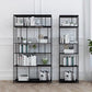 Metal Etagere Bookshelf Industrial Etagere Bookcase with 5 Shelves
