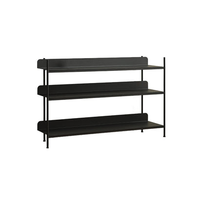 Industrial Etagere Bookshelf Metal Shelves Included Open Back Bookcase