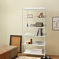 Industrial Etagere Bookshelf Metal Shelves Included Open Back Bookcase