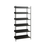 Industrial Etagere Bookshelf Metal Shelves Included Open Back Bookcase