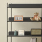 Industrial Etagere Bookshelf Metal Shelves Included Open Back Bookcase