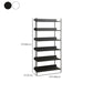 Industrial Etagere Bookshelf Metal Shelves Included Open Back Bookcase