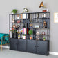 78.74" H Industrial Black Shelf Bookcase Etagere Metal Bookshelf