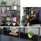 78.74" H Industrial Black Shelf Bookcase Etagere Metal Bookshelf