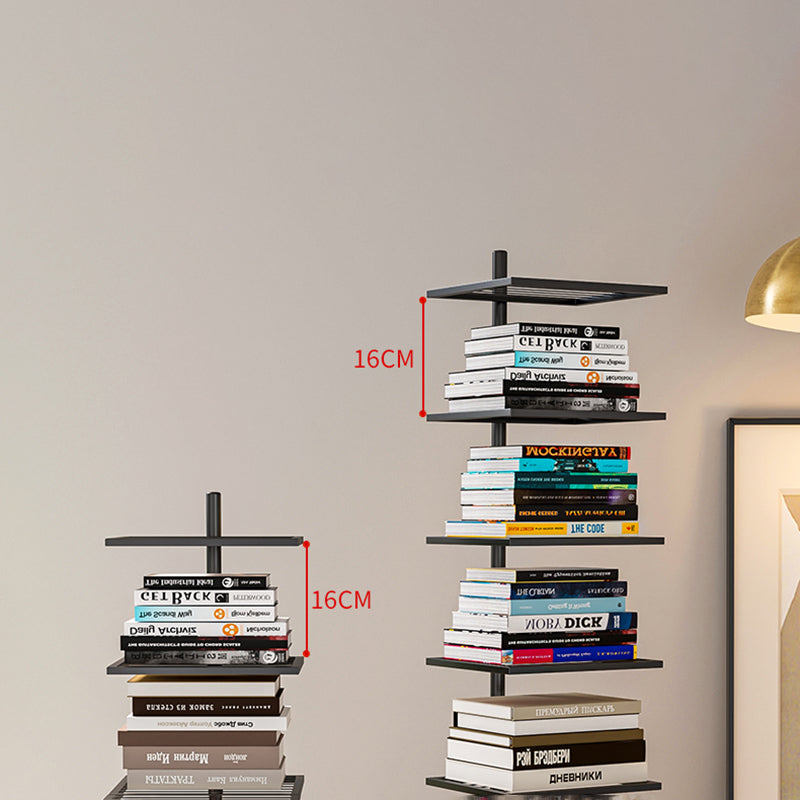 Etagere Metal Bookshelf Contemporary Open Back Bookcase with Shelves
