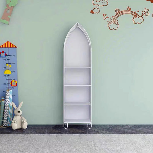 Scandinavian Antique Finish Shelf Bookcase Metal Book Shelf with Rectangular Shelves