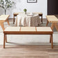 14.82-inch Width Solid Wood Bench Tropical Rectangle Seating Bench Clearhalo 'Benches' 'Chairs & Seating' 'furn' 'furn_benches' 'Furniture' 'Living Room Furniture' 6460214
