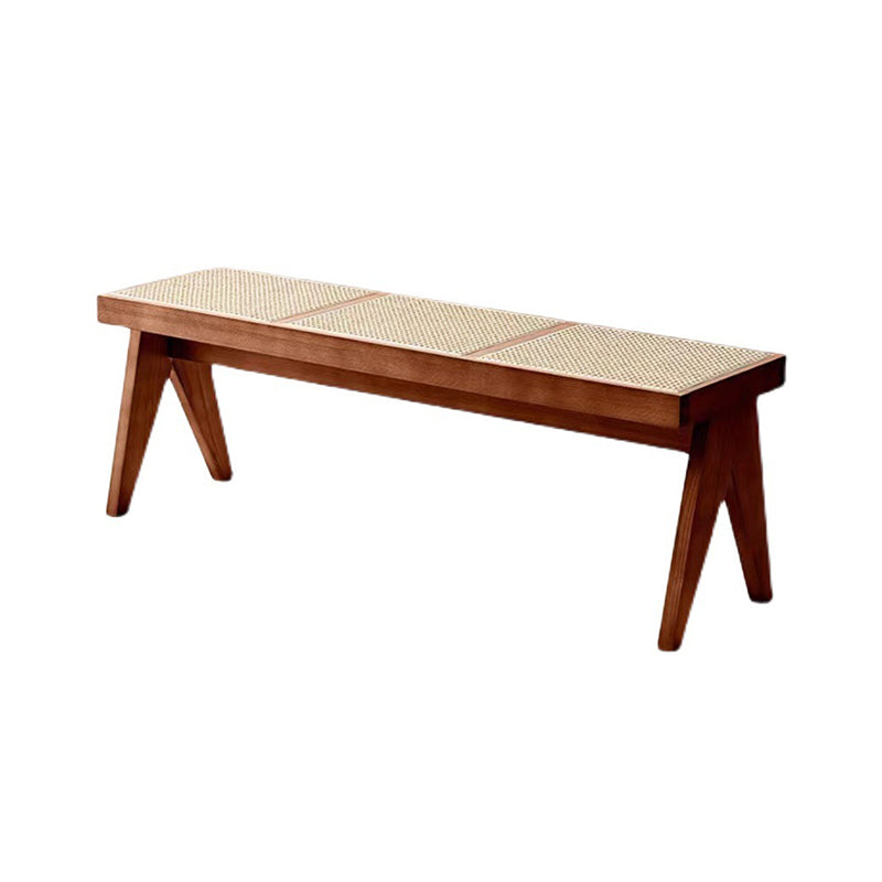 14.82-inch Width Solid Wood Bench Tropical Rectangle Seating Bench Clearhalo 'Benches' 'Chairs & Seating' 'furn' 'furn_benches' 'Furniture' 'Living Room Furniture' 6460216