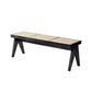 14.82-inch Width Solid Wood Bench Tropical Rectangle Seating Bench Black Clearhalo 'Benches' 'Chairs & Seating' 'furn' 'furn_benches' 'Furniture' 'Living Room Furniture' 6460222