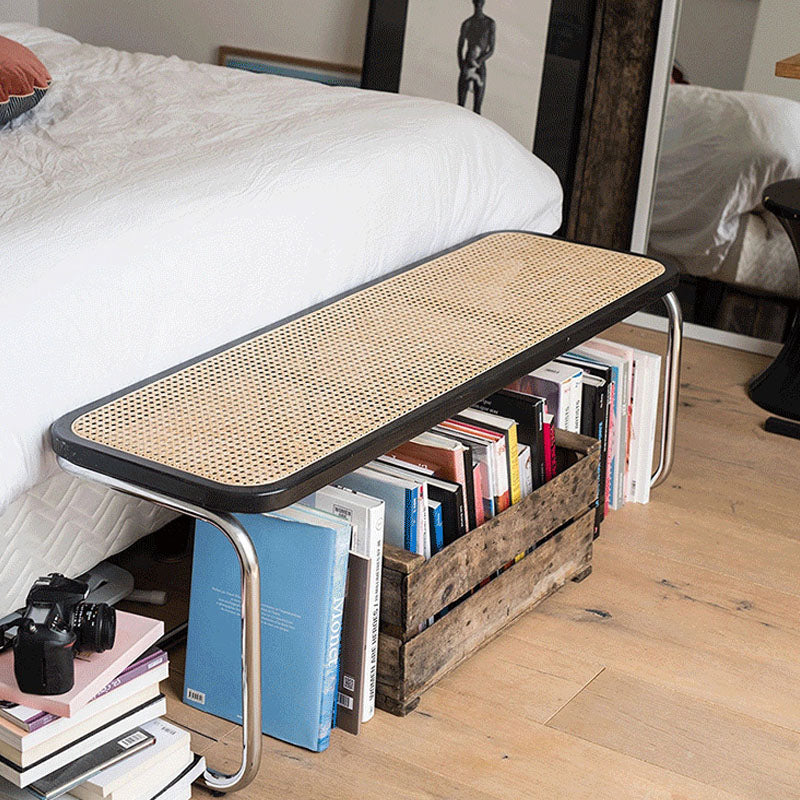 17.55-inch Width Bedroom Bench Tropical Rectangle Seating Bench Clearhalo 'Benches' 'Chairs & Seating' 'furn' 'furn_benches' 'Furniture' 'Living Room Furniture' 6460236