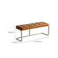 Mid-Century Modern Upholstered Bench Rectangle Bedroom Seating Bench in Brown with Legs Clearhalo 'Benches' 'Chairs & Seating' 'furn' 'furn_benches' 'Furniture' 'Living Room Furniture' 6460247