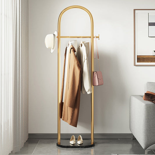 Moderner Kleiderregal Metall gerahmt Hanging Rail 2 Hooks Hall -Ständer