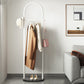 Modern Coat Rack Metal Framed Hanging Rail 2 Hooks Hall Stand