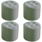 Contemporary Pouf Ottoman Fabric Upholstered Tufted Solid Color Cylinder Shape Ottoman 13"L x 13"W x 11"H Light Green 4 Piece Set Clearhalo 'furn' 'furn_ottomans_poufs' 'Furniture' 'Living Room Furniture' 'Ottomans & Poufs' 'ottomans_poufs' 6460508