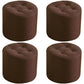 Contemporary Pouf Ottoman Fabric Upholstered Tufted Solid Color Cylinder Shape Ottoman 13"L x 13"W x 11"H Brown 4 Piece Set Clearhalo 'furn' 'furn_ottomans_poufs' 'Furniture' 'Living Room Furniture' 'Ottomans & Poufs' 'ottomans_poufs' 6460556