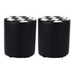 Contemporary Pouf Ottoman Faux Leather Tufted Square Pattern Cylinder Shape Ottoman 12"L x 12"W x 14"H Black 2 Piece Set Clearhalo 'furn' 'furn_ottomans_poufs' 'Furniture' 'Living Room Furniture' 'Ottomans & Poufs' 'ottomans_poufs' 6460667