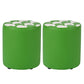 Contemporary Pouf Ottoman Faux Leather Tufted Square Pattern Cylinder Shape Ottoman 12"L x 12"W x 14"H Green 2 Piece Set Clearhalo 'furn' 'furn_ottomans_poufs' 'Furniture' 'Living Room Furniture' 'Ottomans & Poufs' 'ottomans_poufs' 6460693